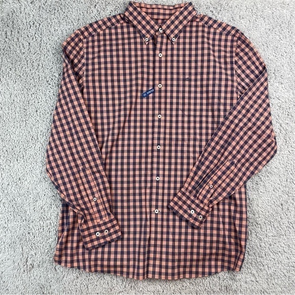 Southern Tide Shirt Mens Large Skipjack Danforth Heather Gingham Sport Plaid - Picture 1 of 5